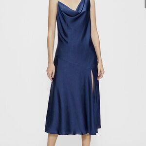 Ted Baker Kaaira asymmetric cowl slip dress